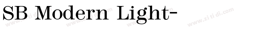 SB Modern Light字体转换